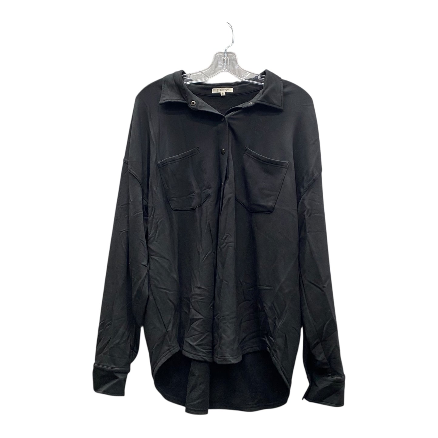 Jacket Shirt By Z Supply In Black, Size:Xl