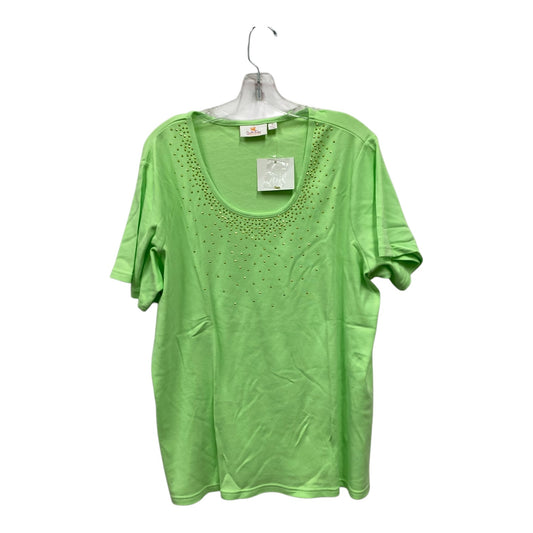 Top Ss Basic By Quaker Factory In Green, Size:1X