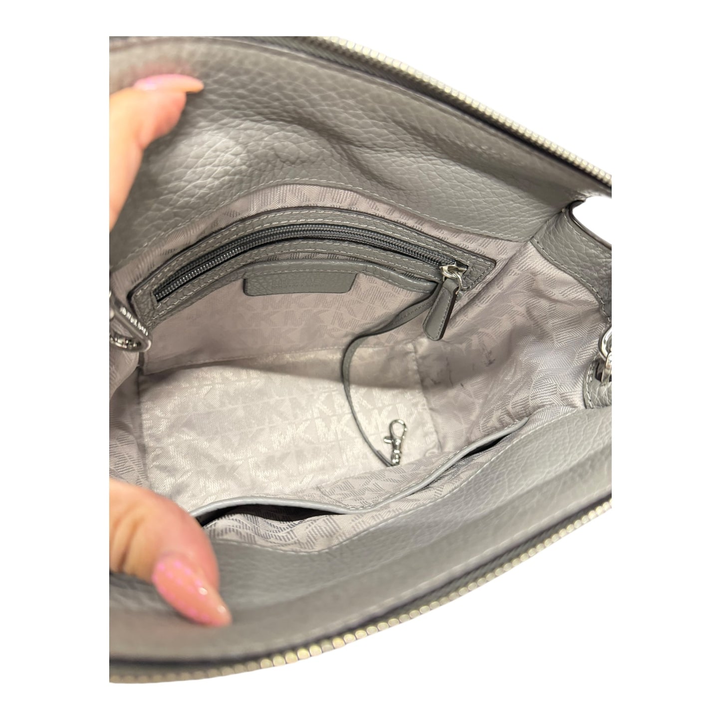 Crossbody Designer By Michael Kors In Grey, Size:Medium