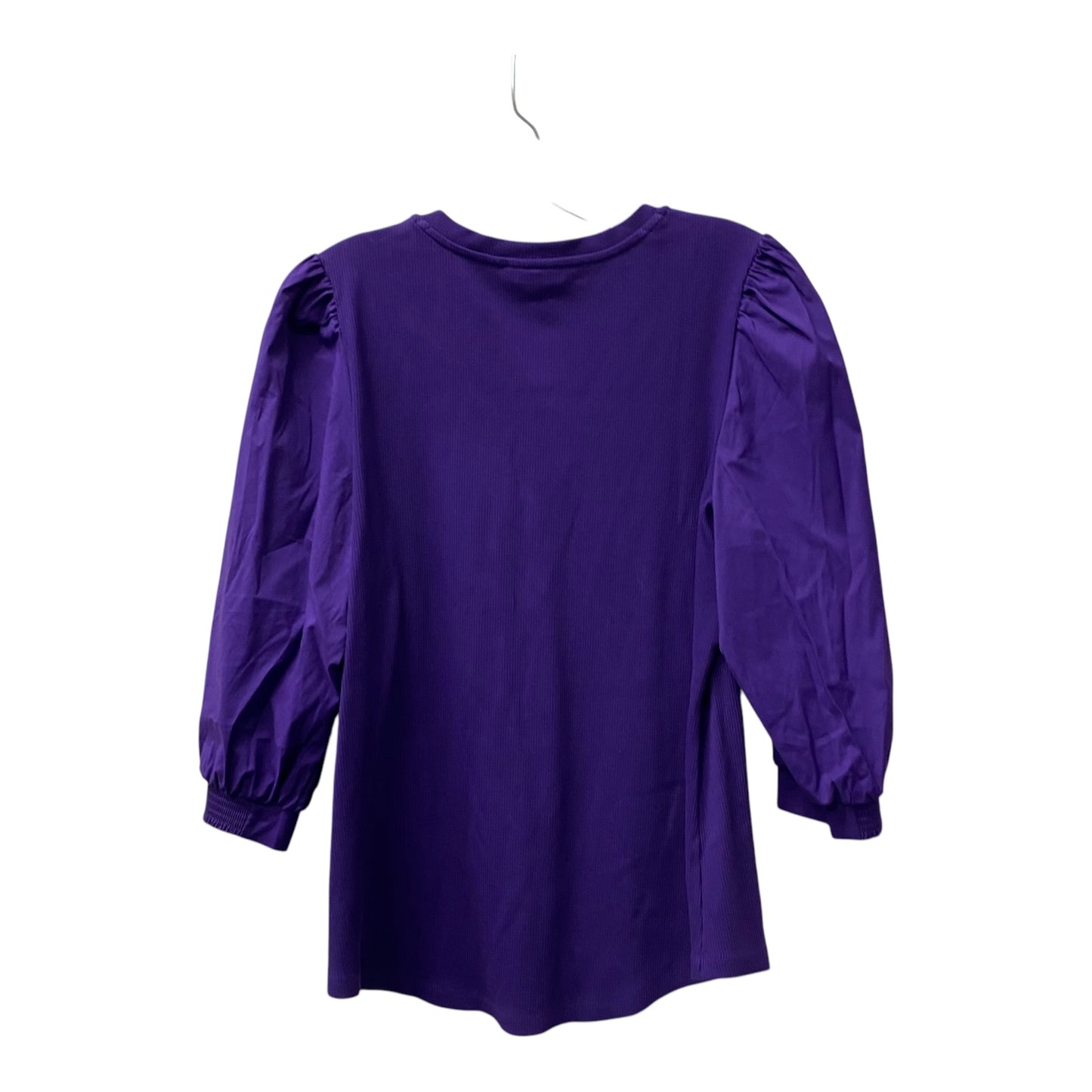 Top 3/4 Sleeve By Chicos In Purple, Size:L