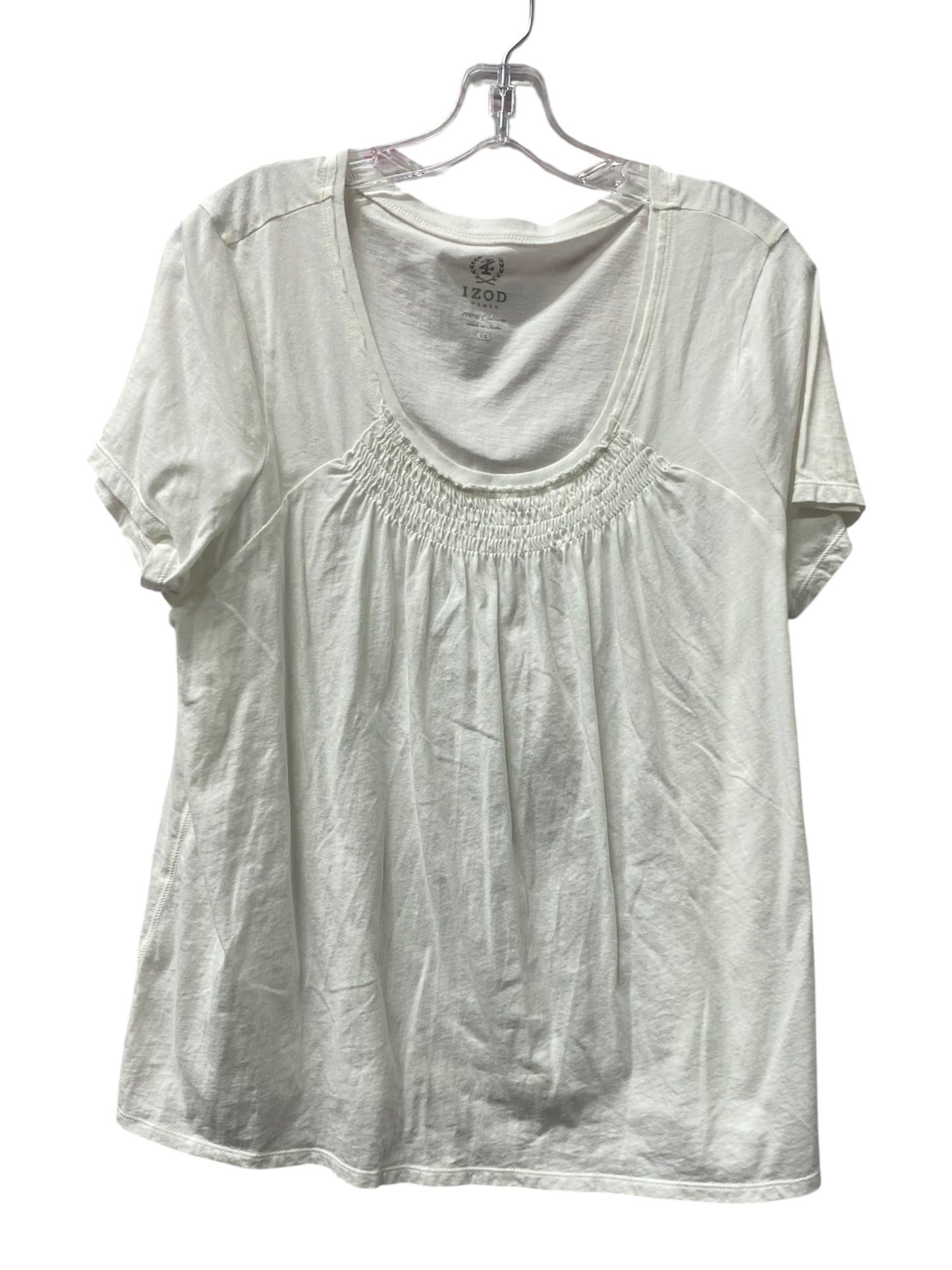 Top Ss By Izod In White, Size:1X