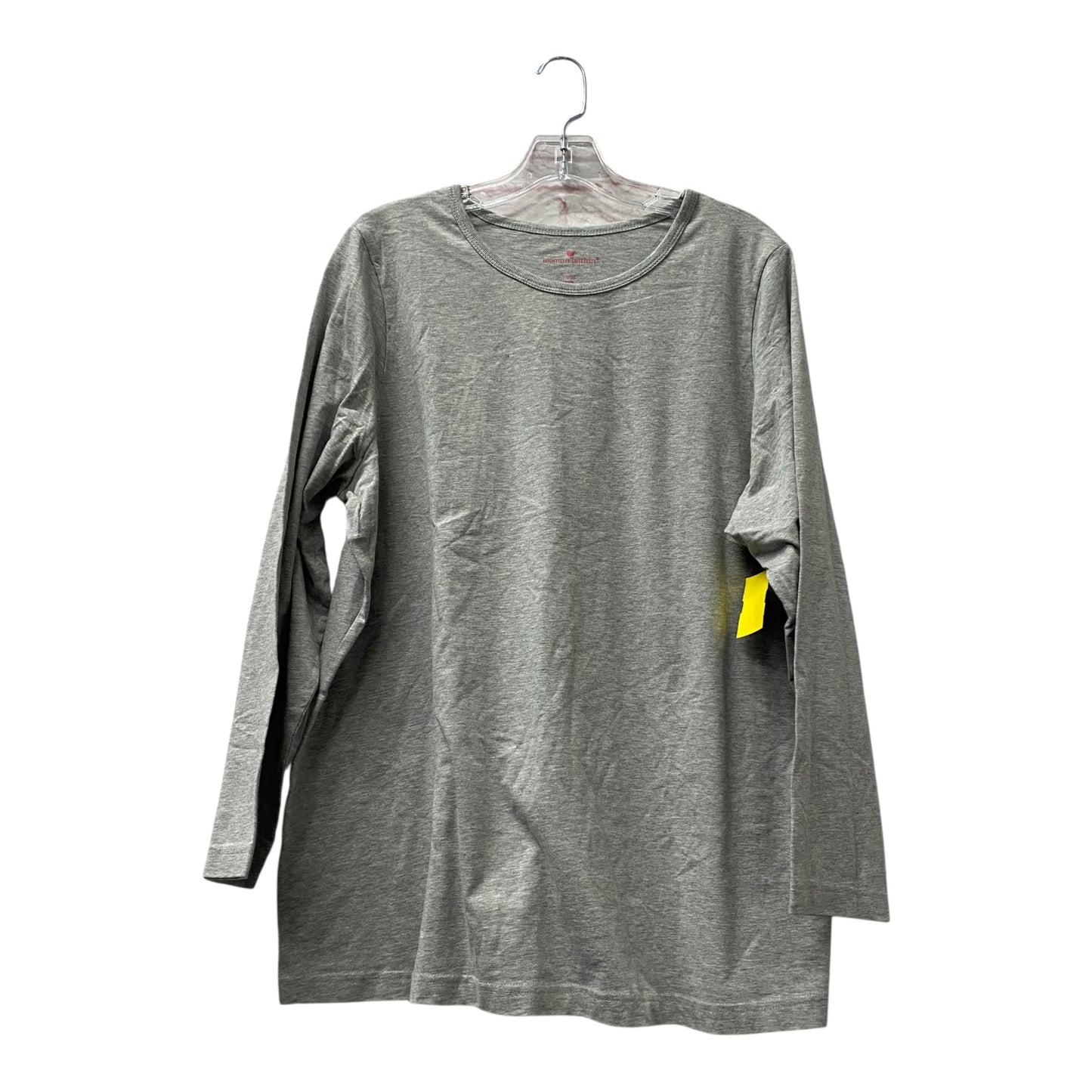 Top Ls Basic By Woman Within In Grey, Size:L