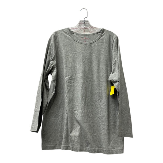 Top Ls Basic By Woman Within In Grey, Size:L