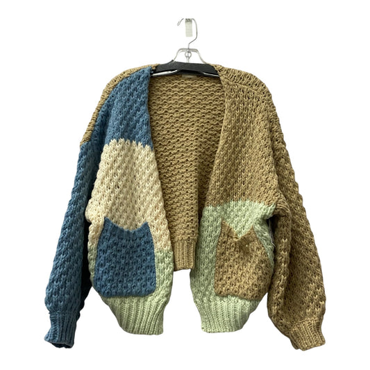 Sweater Cardigan By Dreamers In Tan, Size:S