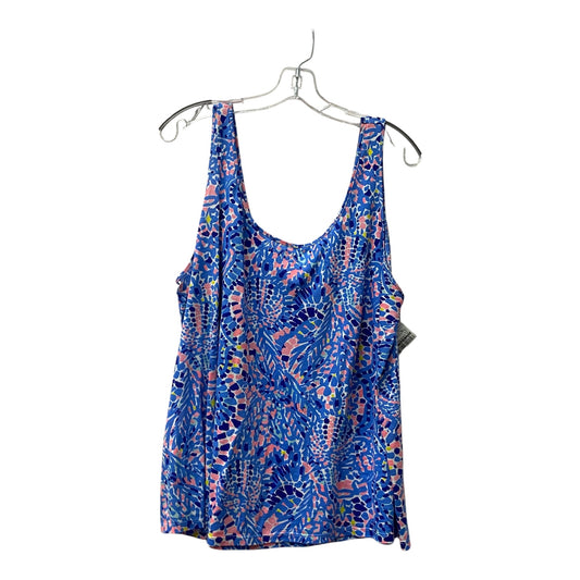 Top Sleeveless Designer By Lilly Pulitzer In Blue, Size:Xl