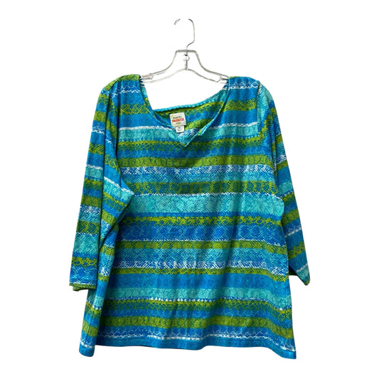 Top Ls By Ruby Rd In Blue & Green, Size:2X