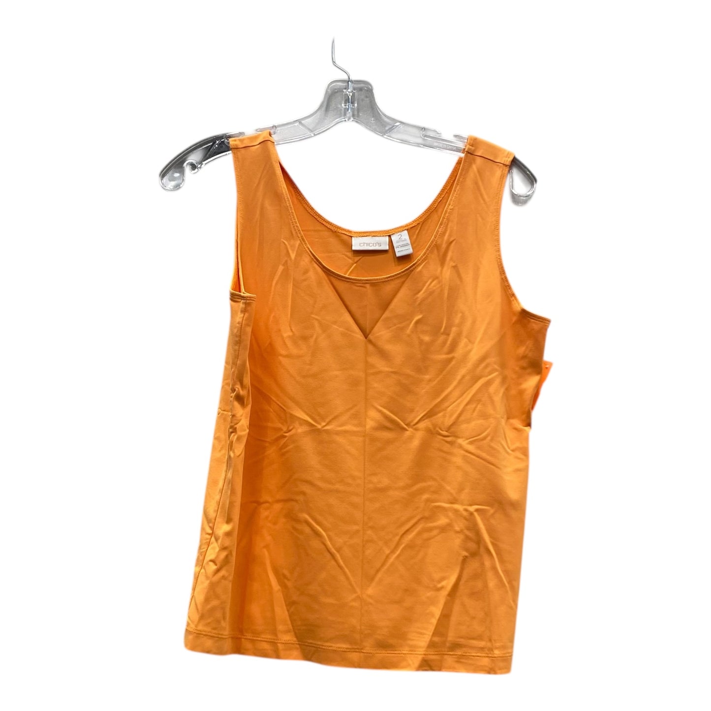 Top Sleeveless By Chicos In Orange, Size:L
