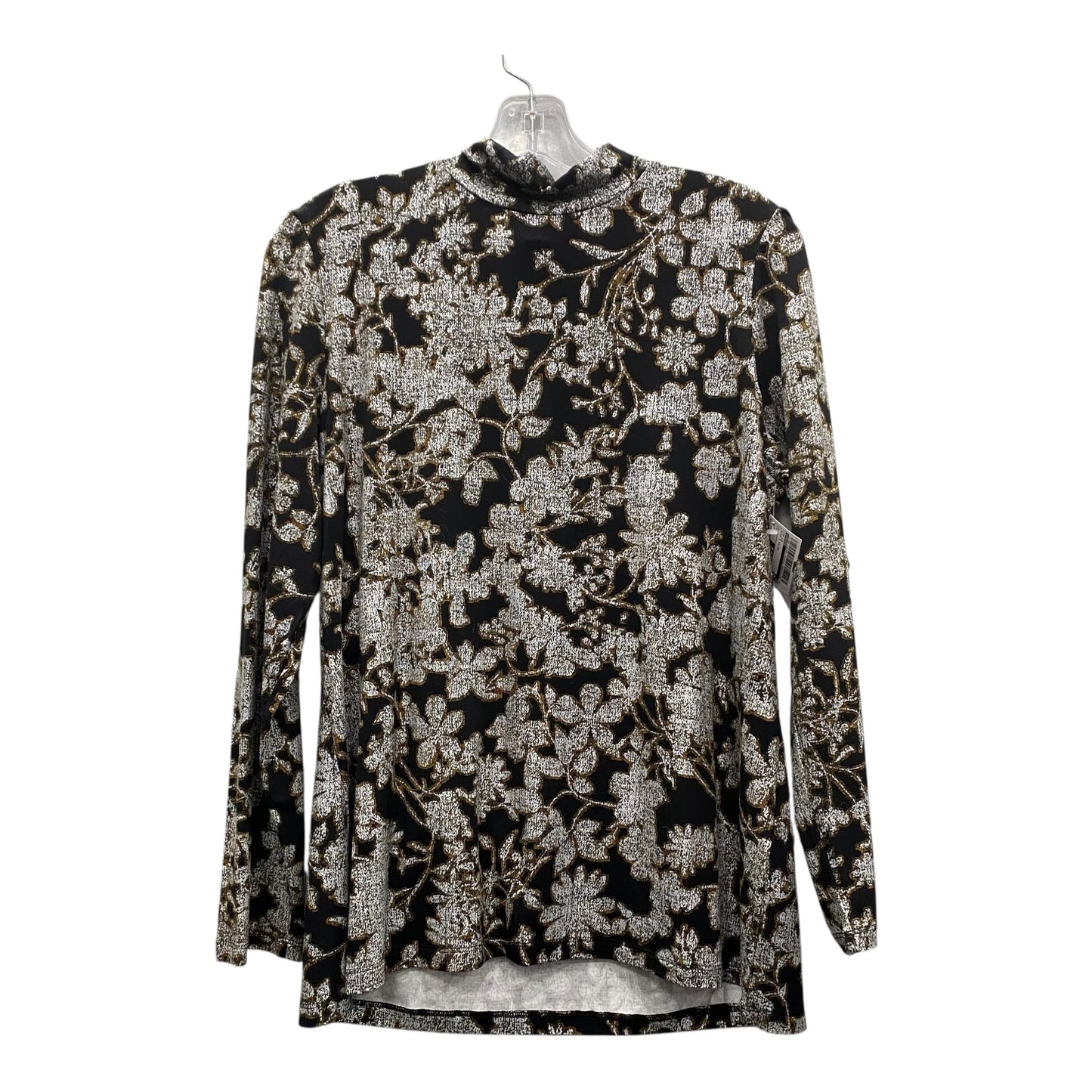 Top Ls By Chicos In Black & Silver, Size:L