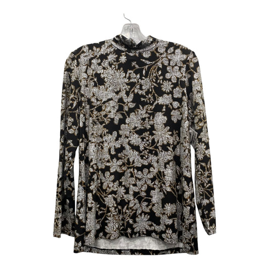 Top Ls By Chicos In Black & Silver, Size:L