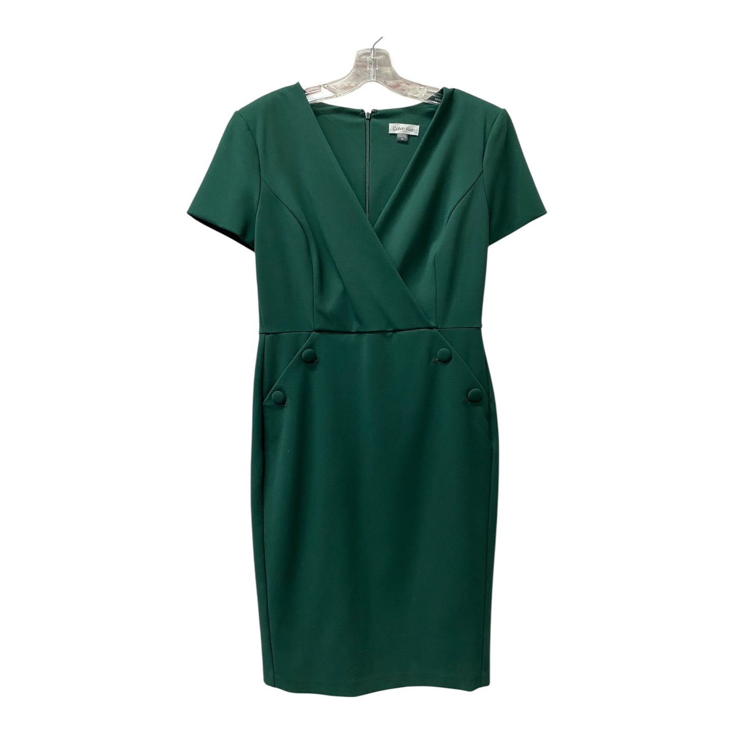 Dress Work By Calvin Klein In Green, Size:M