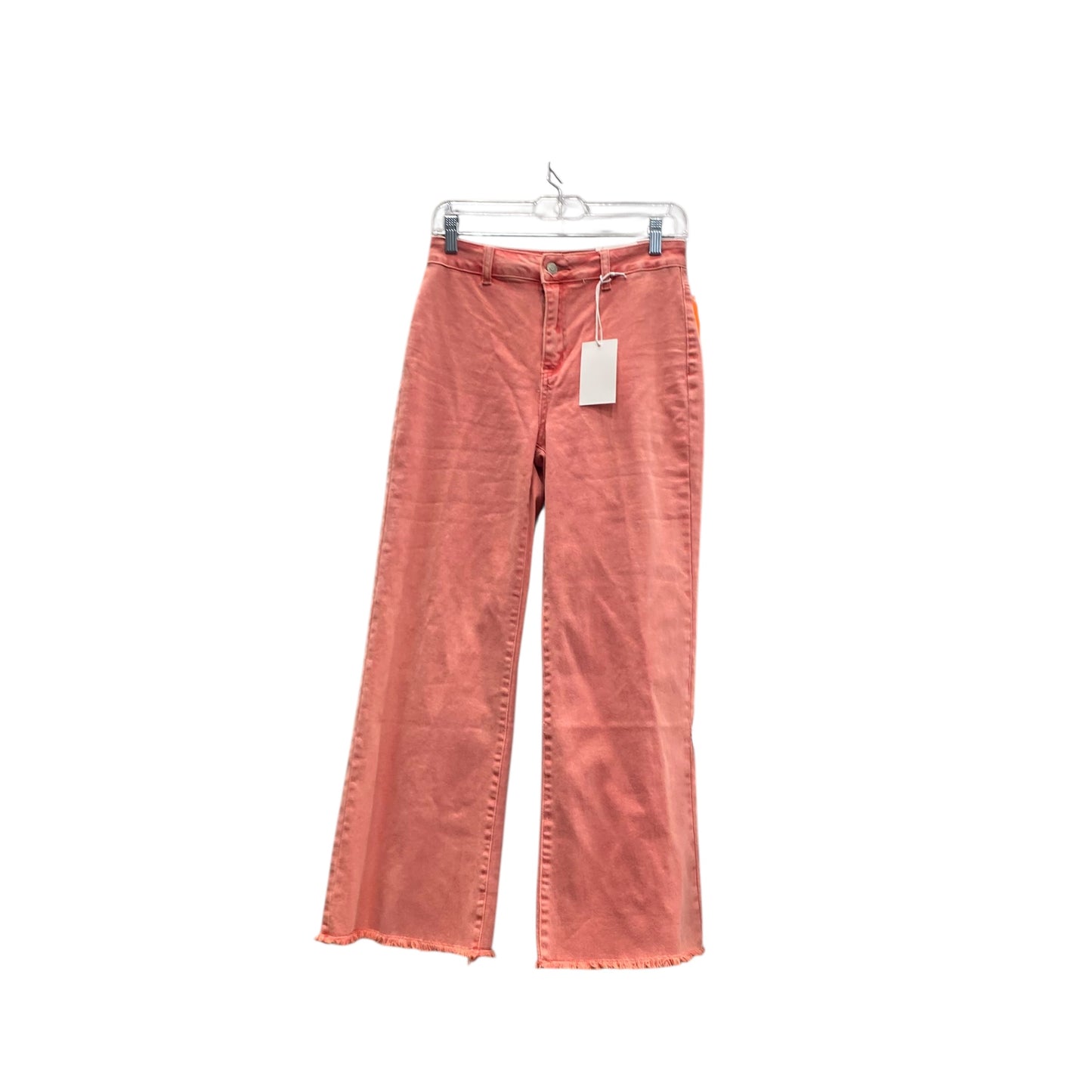 Jeans Wide Leg By Zenana In Pink Denim, Size:4