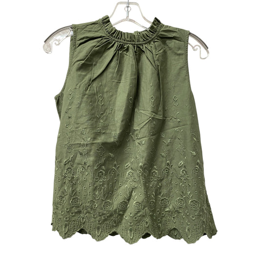 Top Sleeveless By Loft In Green, Size:Xsp