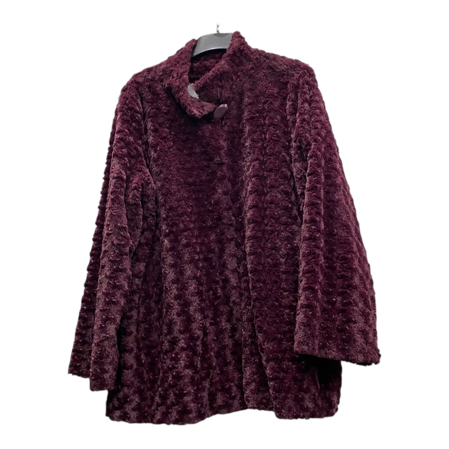 Coat Other By Dennis Basso Qvc In Purple, Size:1X