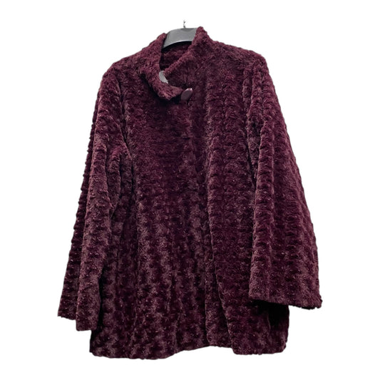 Coat Other By Dennis Basso Qvc In Purple, Size:1X