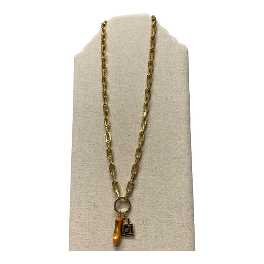 Necklace Designer By Tory Burch In Gold