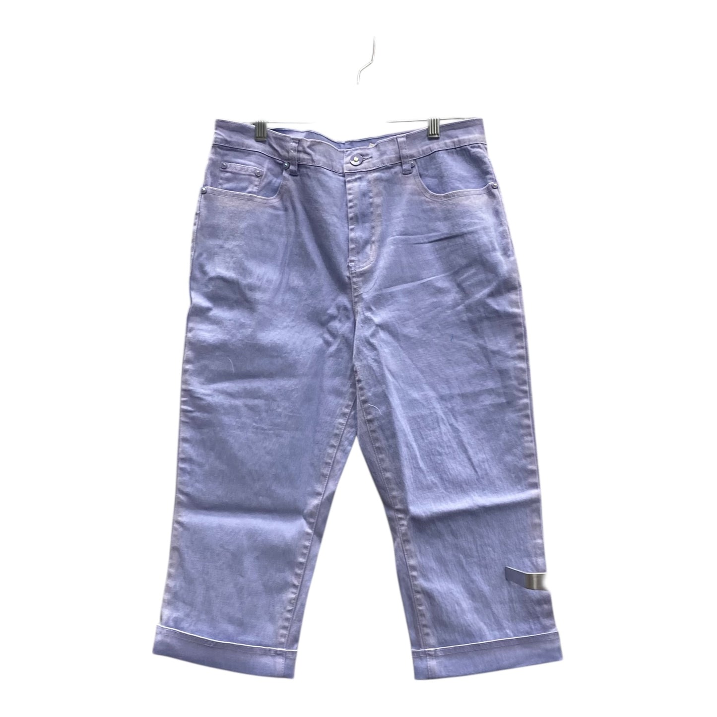 Jeans Cropped By Dg2 In Purple, Size:12