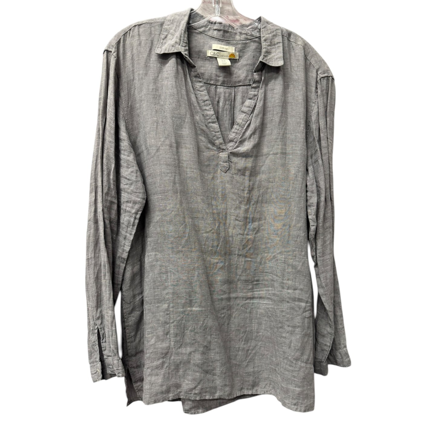 Top Ls By C And C In Grey, Size:Xl