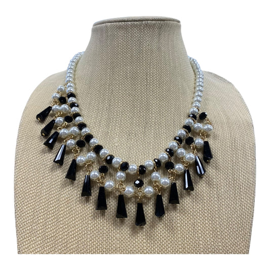 Necklace Statement  In Black & White