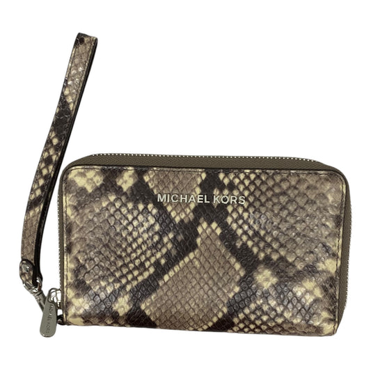 Wristlet Designer By Michael Kors In Snakeskin Print, Size:Medium