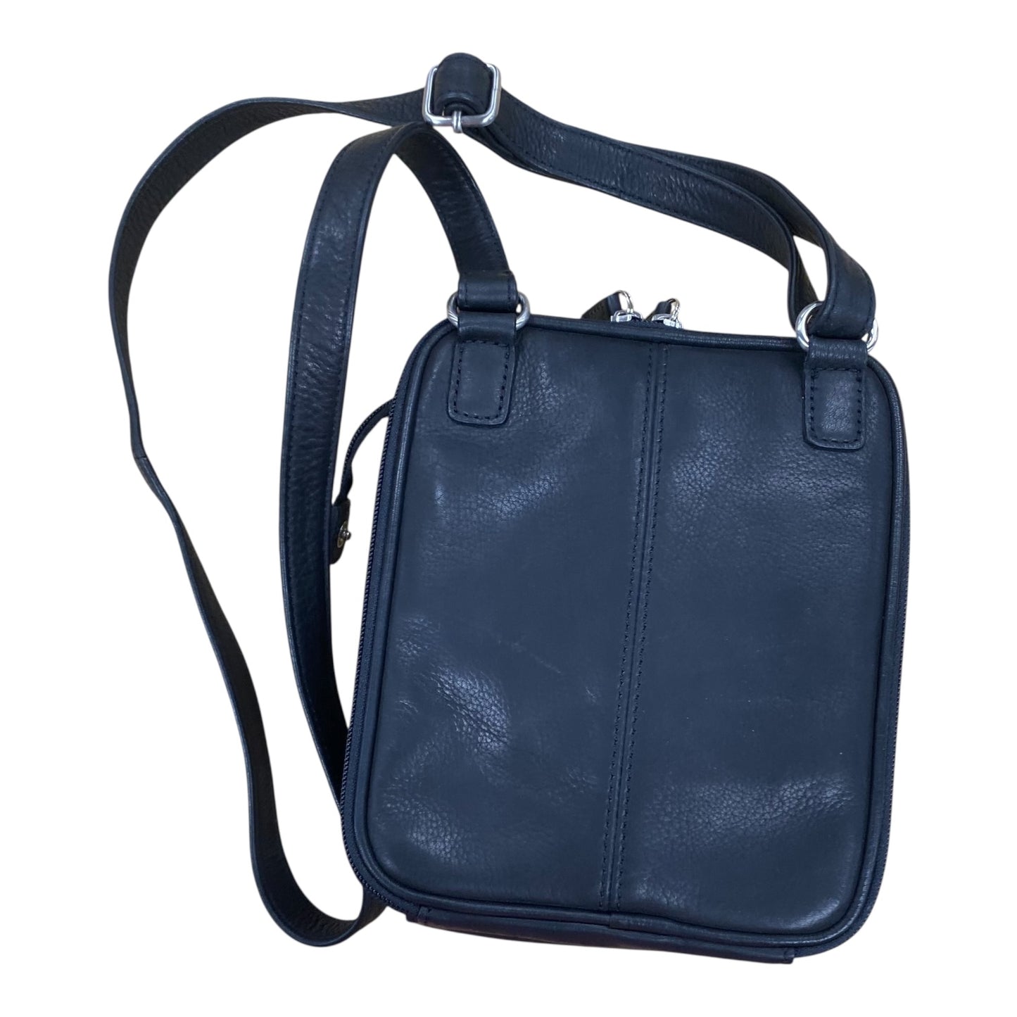 Crossbody By Fossil Leather In Black, Size:Medium