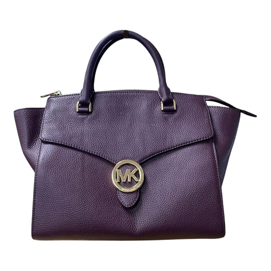 Handbag Designer By Michael Kors In Purple, Size:Medium