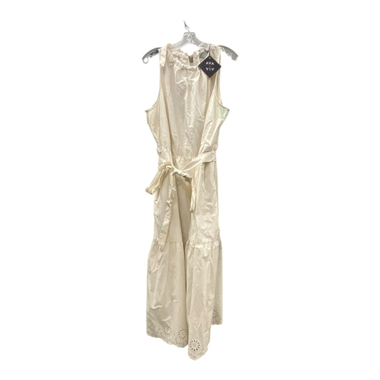 Dress Casual Maxi By Ava & Viv In Ivory, Size:2X