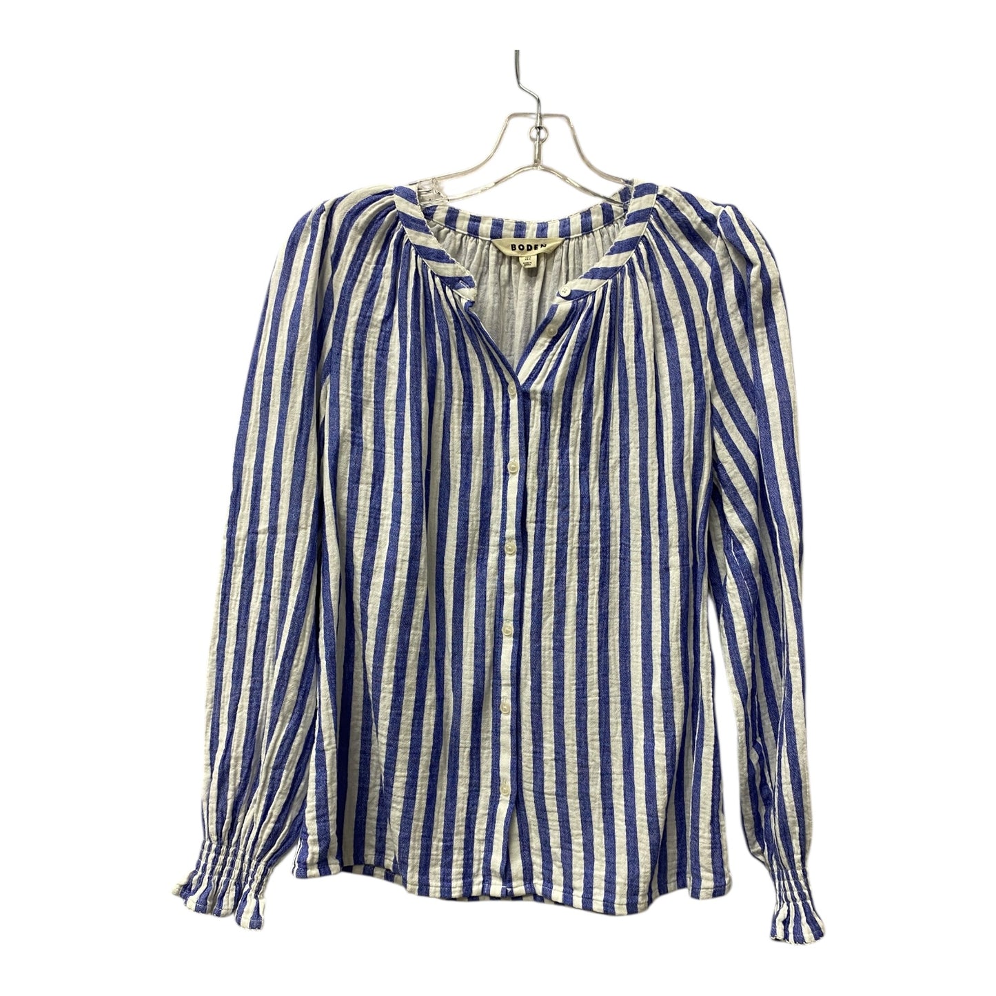 Top Ls By Boden In Blue & White, Size:4