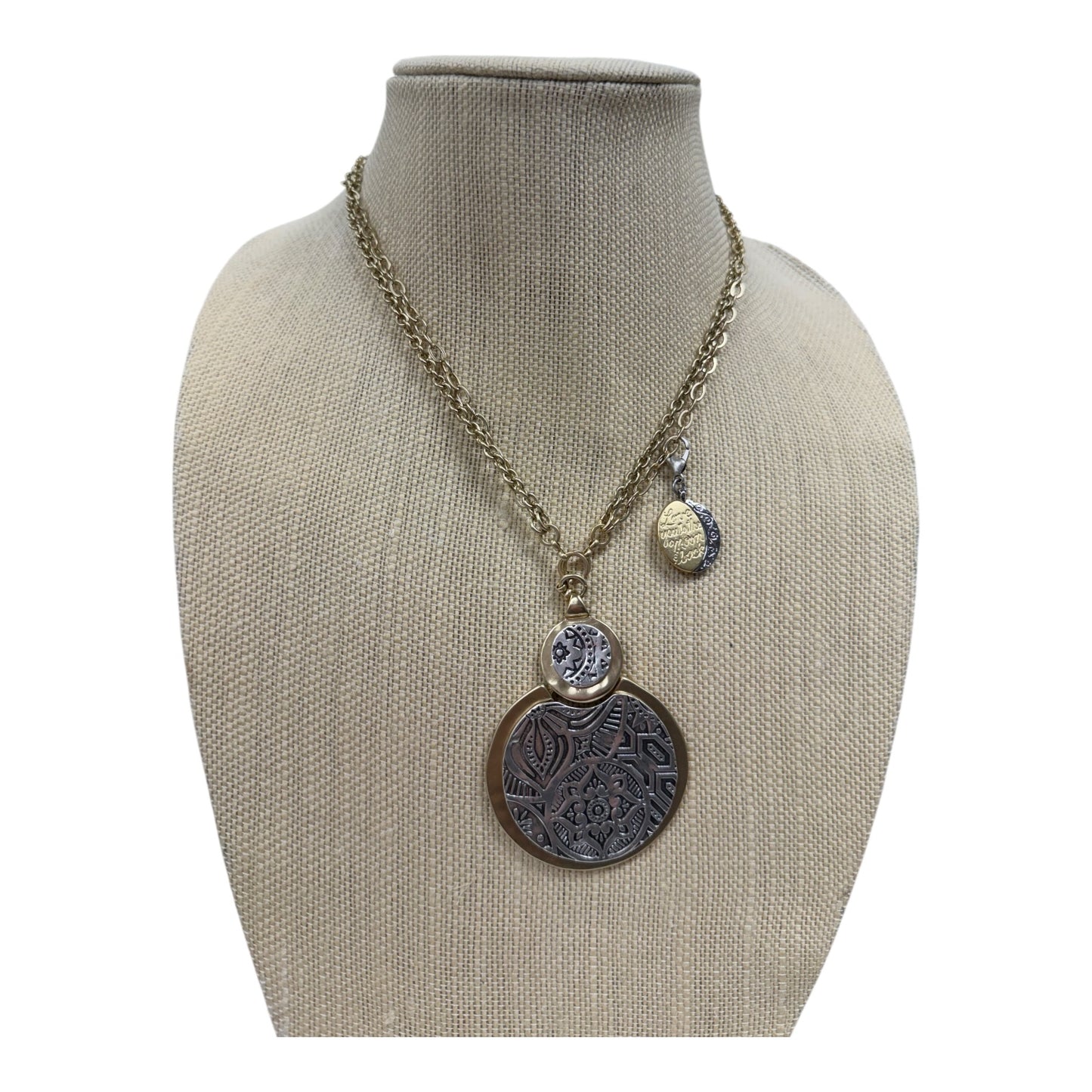 Necklace Pendant By Chicos In Gold & Silver