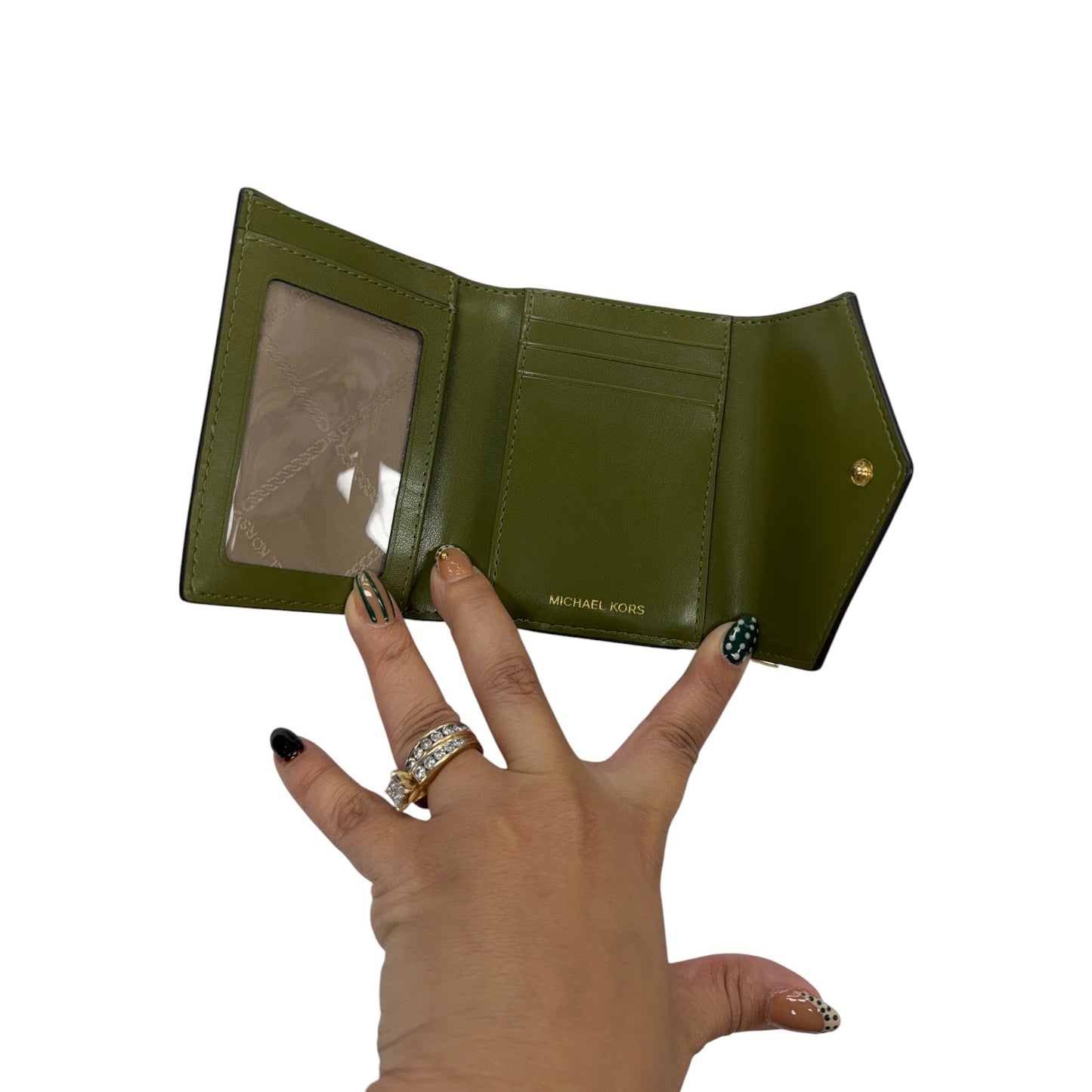 Wallet Designer By Michael Kors In Green, Size:Medium