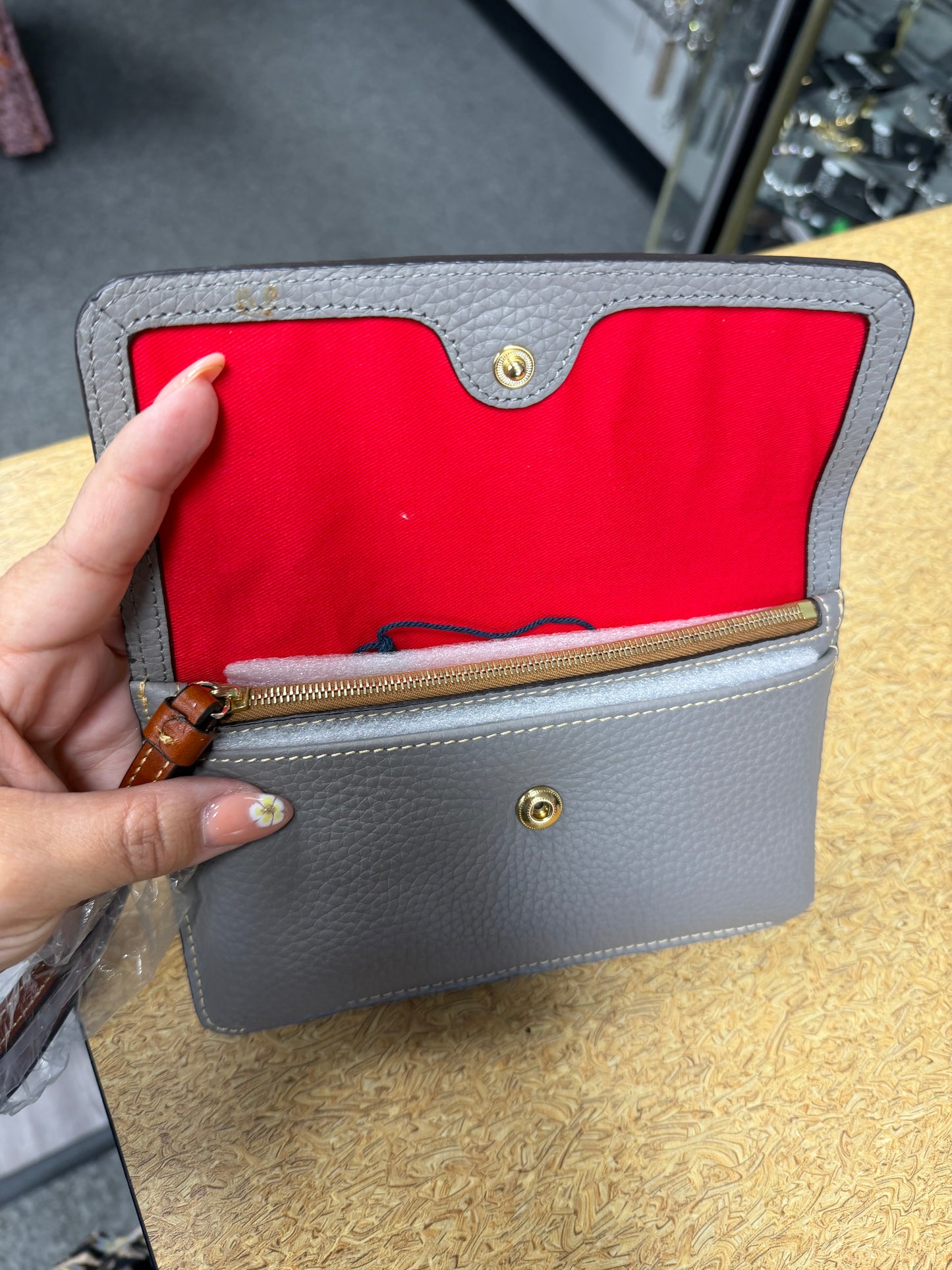 Wristlet Designer By Dooney And Bourke In Grey, Size:Medium