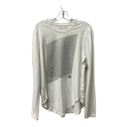 Athletic Top Ls Collar By Under Armour In White, Size:Xl