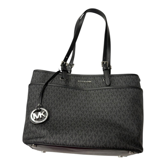Handbag Designer By Michael Kors In Black & Grey, Size:Medium