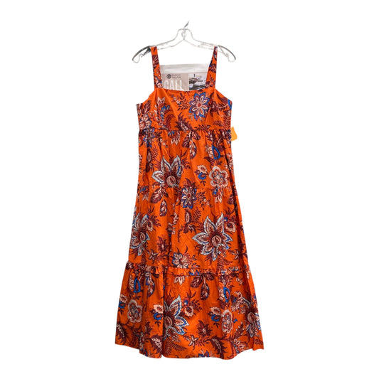 Dress Casual Midi By Target-Designer In Orange, Size:M