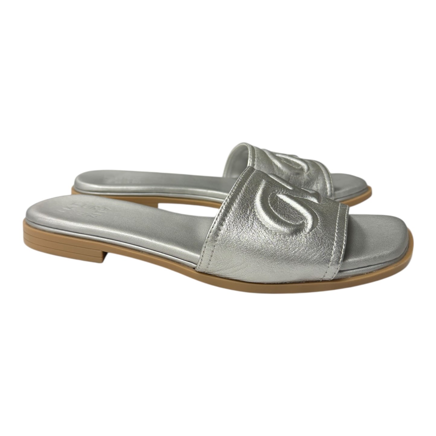 Sandals Flats By Naturalizer In Silver, Size:8.5