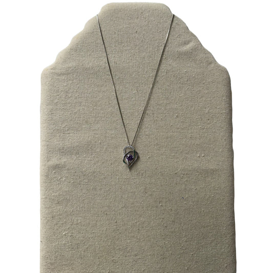 Necklace Sterling Silver  In Purple