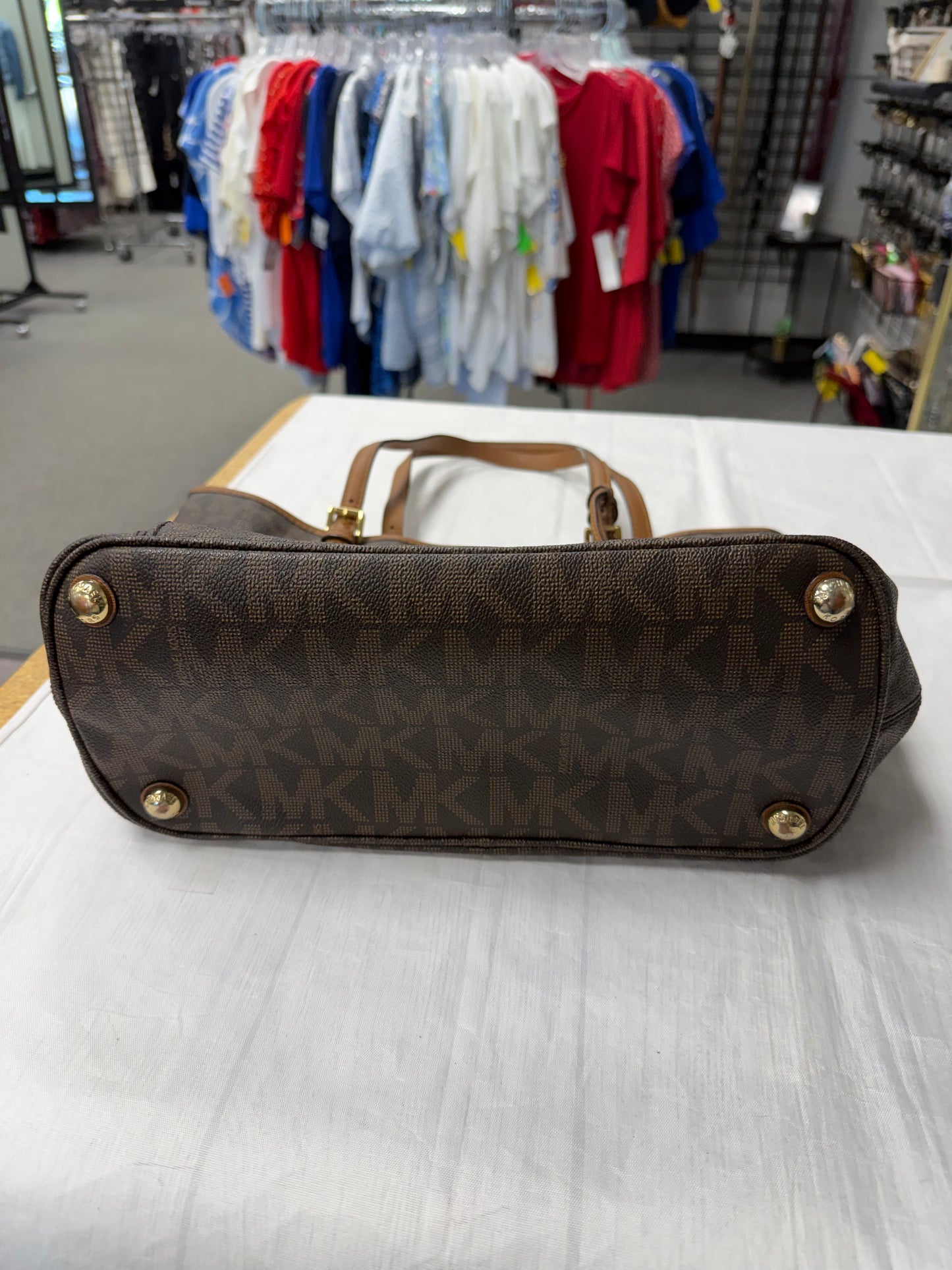 Handbag Designer By Michael Kors In Brown, Size:Medium