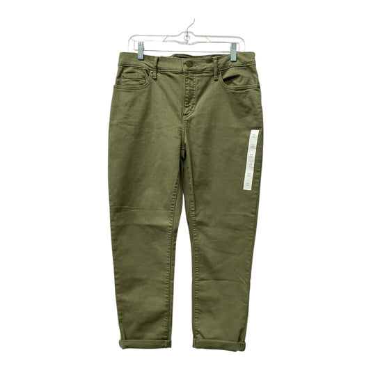 Jeans Cropped By Banana Republic In Green, Size:8
