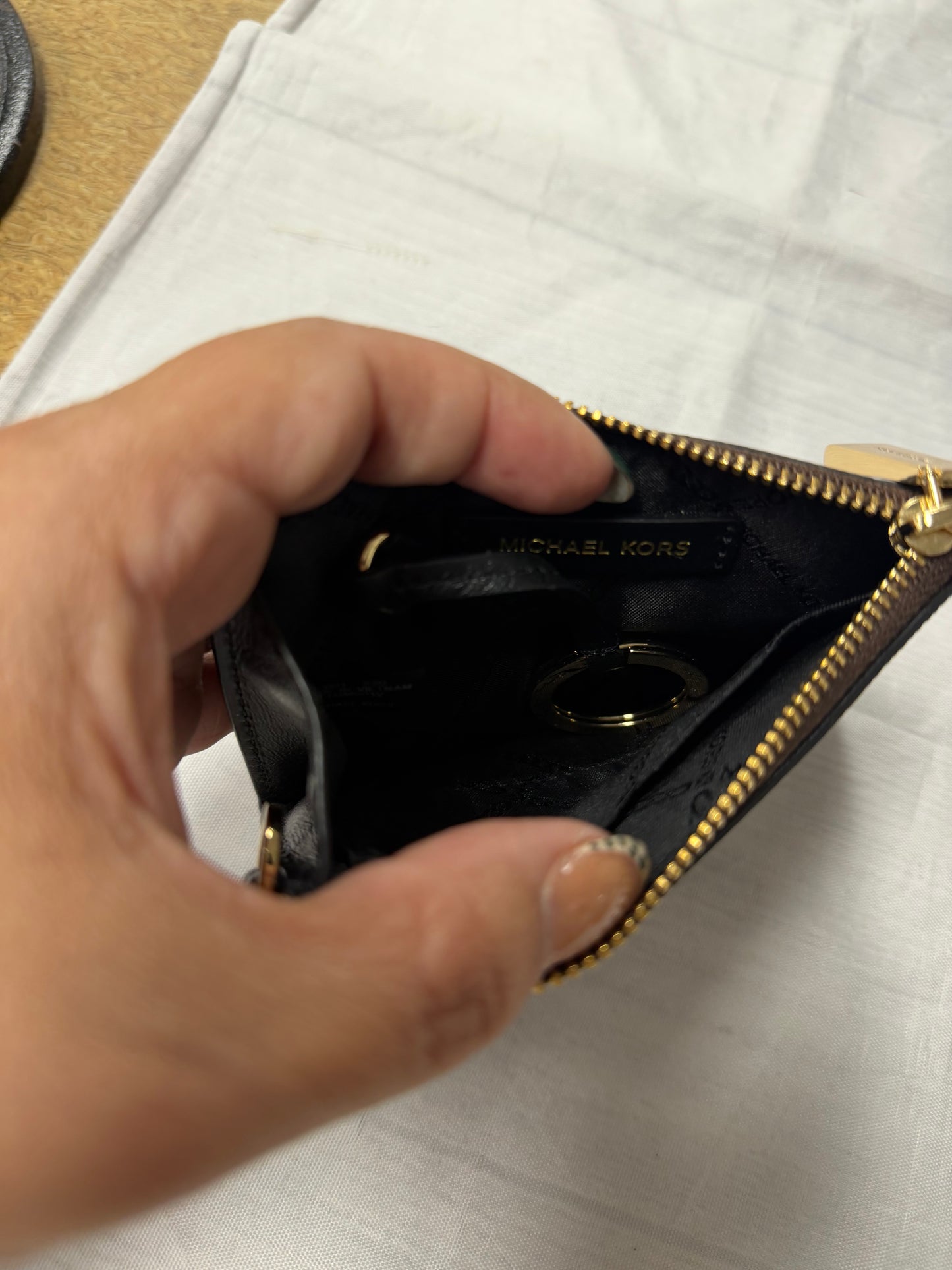 Coin Purse Designer By Michael Kors In Brown, Size:Small
