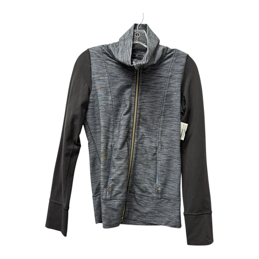 Athletic Jacket By Lululemon In Black & Blue, Size:S