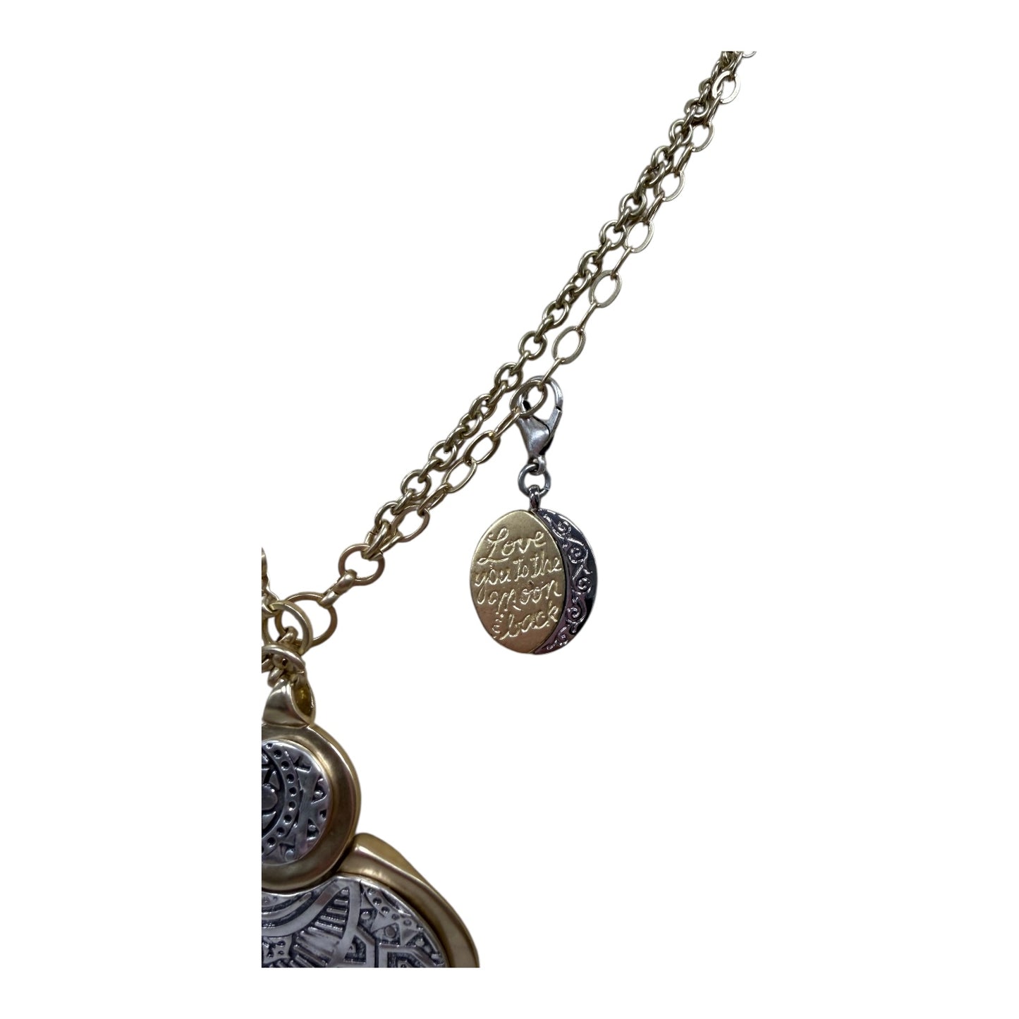 Necklace Pendant By Chicos In Gold & Silver