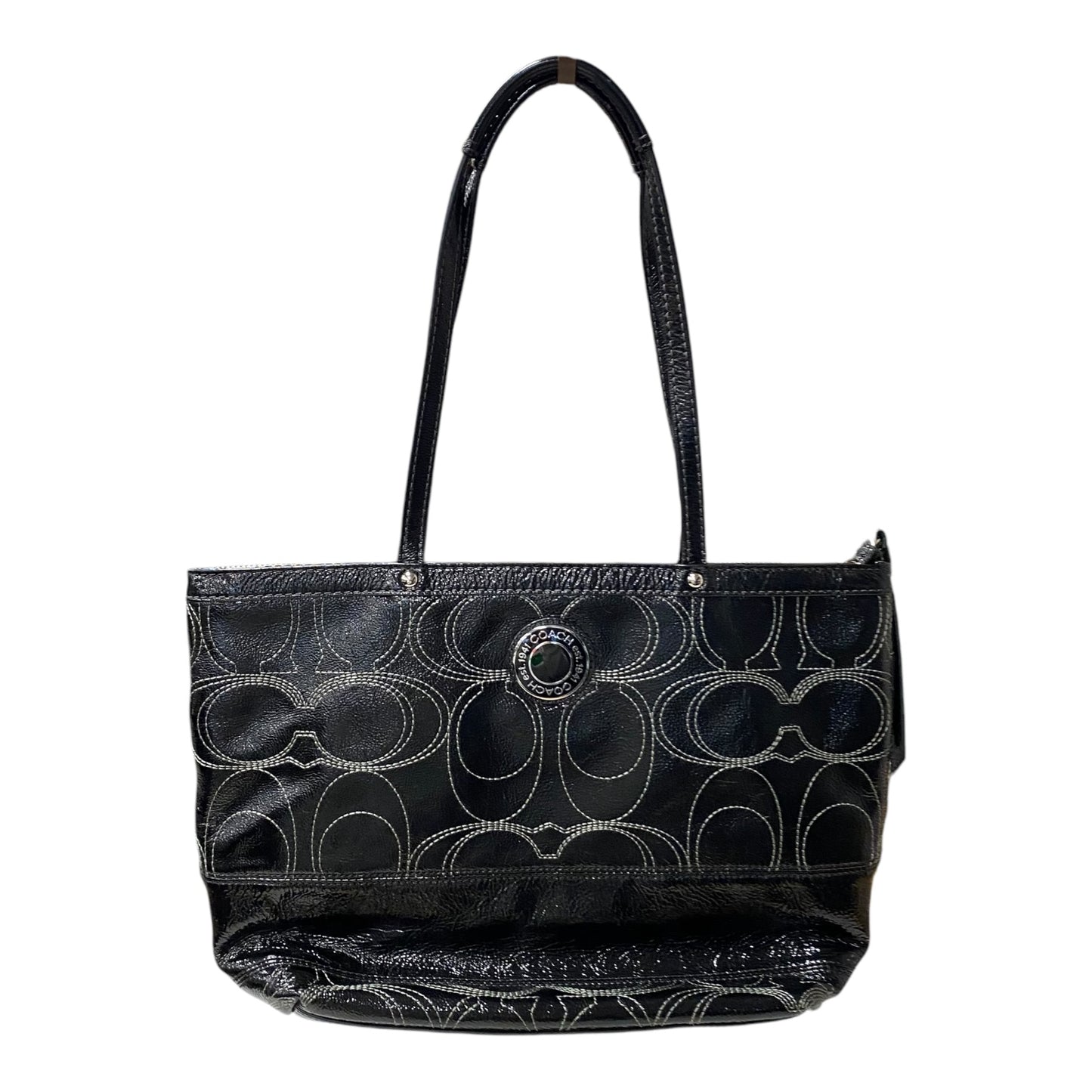 Handbag Designer By Coach In Black, Size:Medium