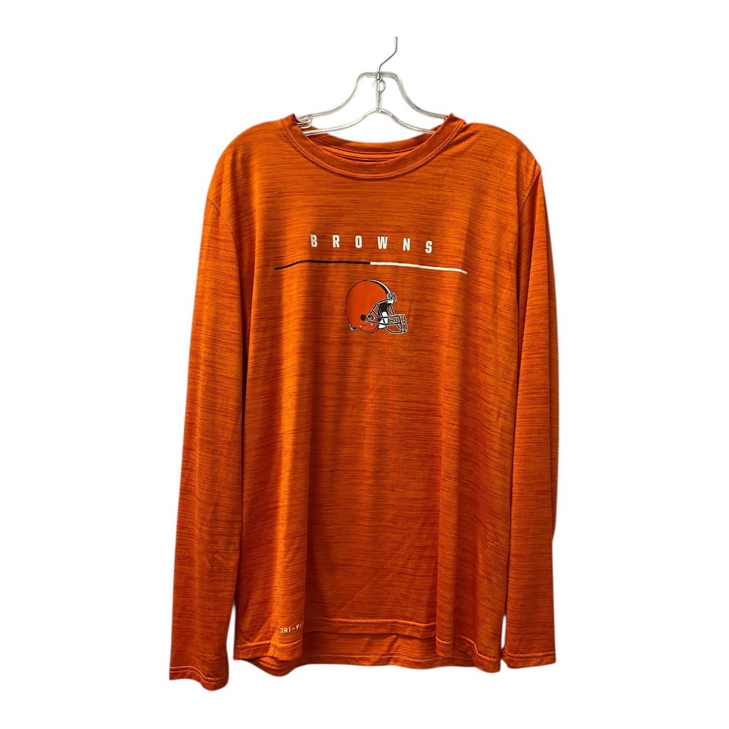 Athletic Top Ls Crewneck By Nike In Orange, Size:L