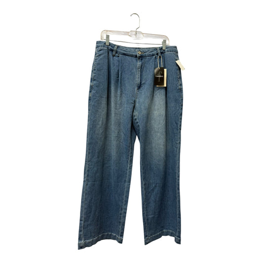 Jeans Wide Leg By flamingals In Blue, Size:12