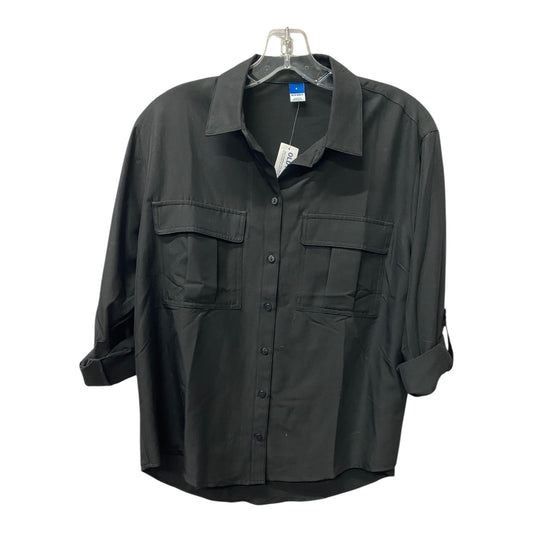 Blouse 3/4 Sleeve By Old Navy In Black, Size:S