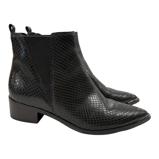 Boots Ankle Flats By Marc Fisher In Black, Size:6.5