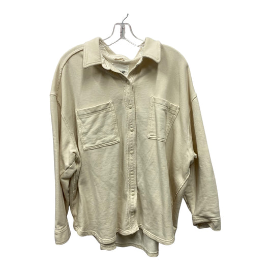 Jacket Shirt By Aerie In Tan, Size:L