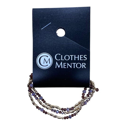 Bracelet Beaded  In Gold & Purple