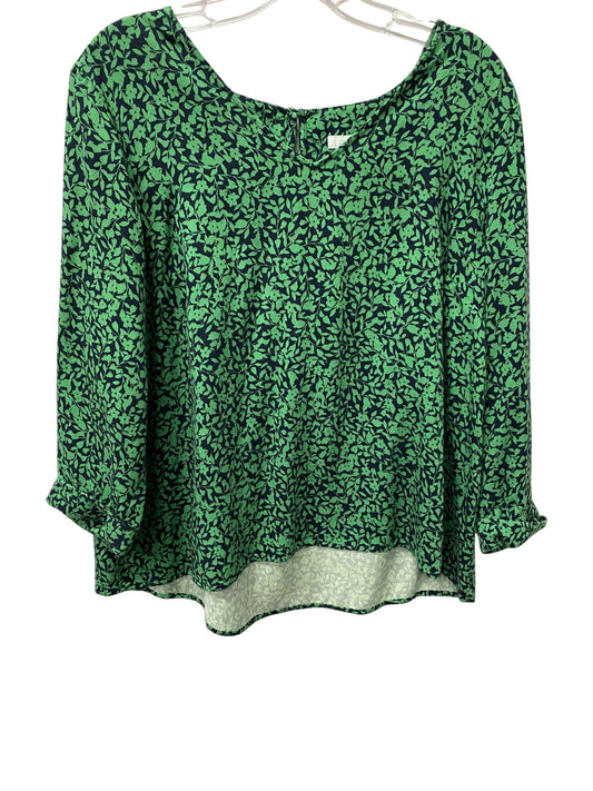 Top 3/4 Sleeve By J. Jill In Green, Size:Mp