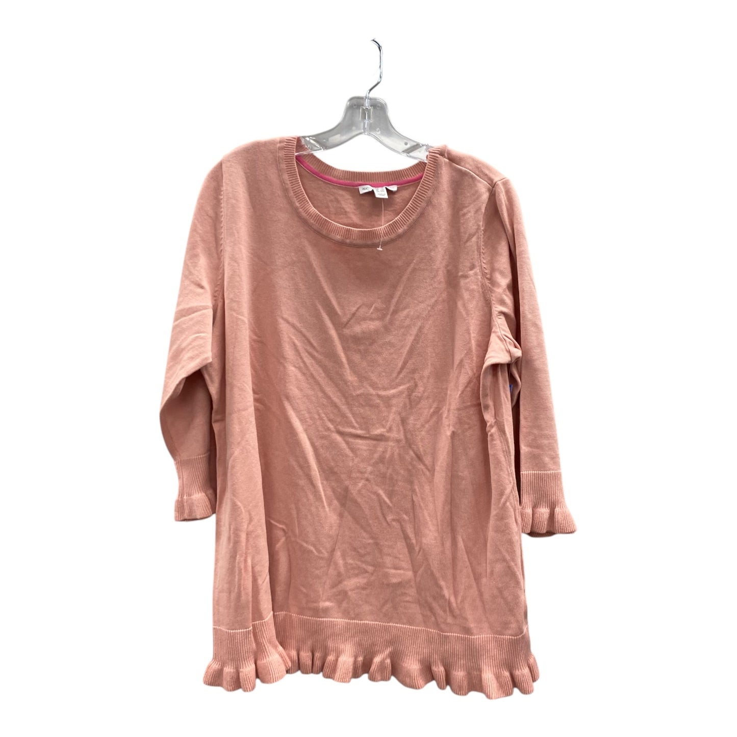 Top Ls By Isaac Mizrahi Live Qvc In Pink, Size:1X