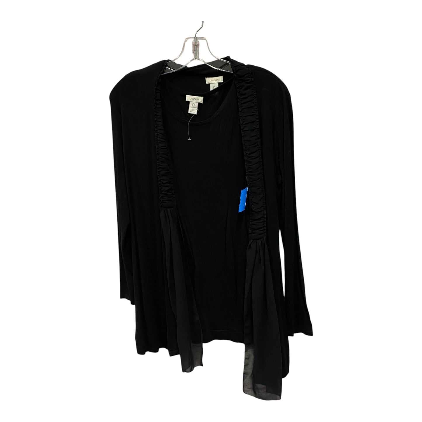 Top sweater cardigan Ls By Chicos In Black, Size:S